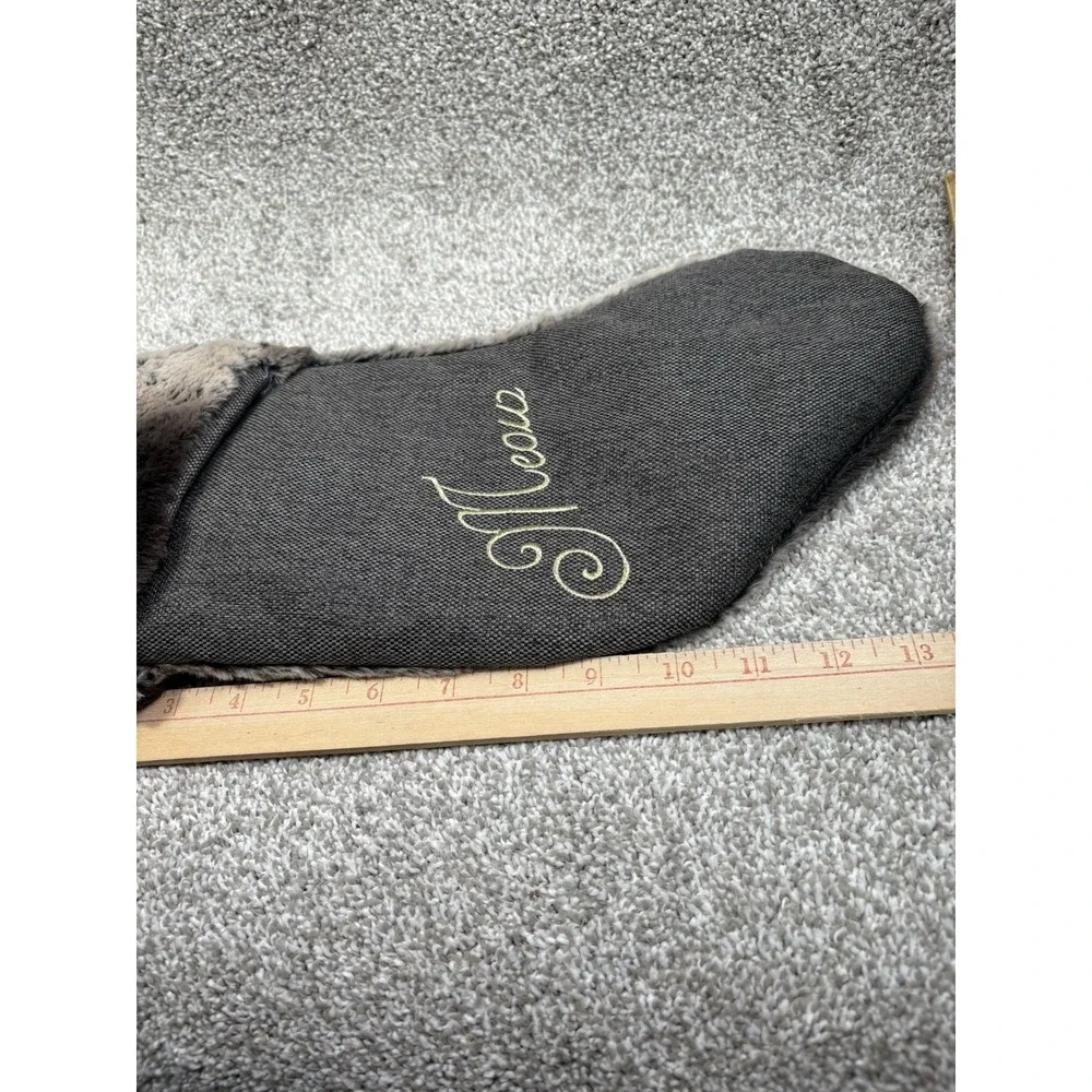 Cat Christmas Stocking Faux Fur 